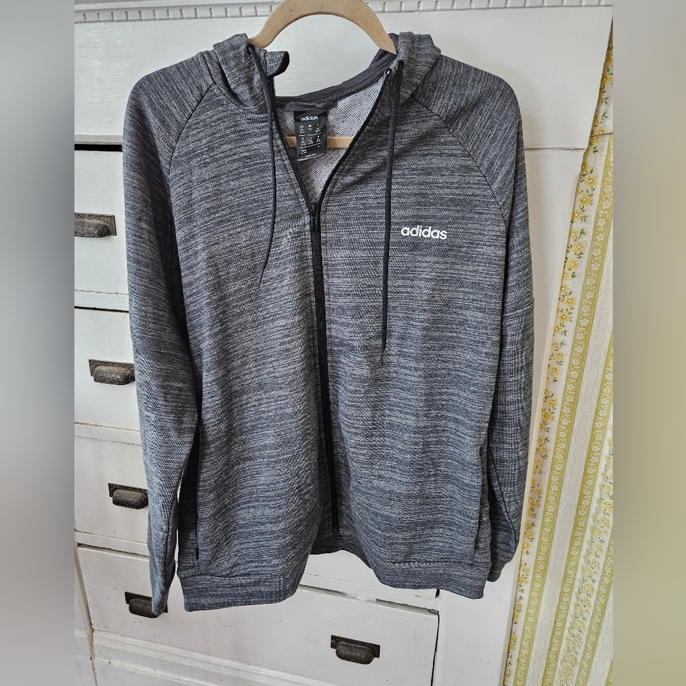 Adidas Full Zip Hooded Sweatshirt,  size XXL
